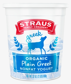 Share - Straus Organic Greek Yogurt, Plain - 32 Oz Tub