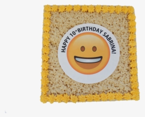 Rice Krispy Emoji Birthday Cake - Lächelndes Gesicht - Emoji Geschenkpapier