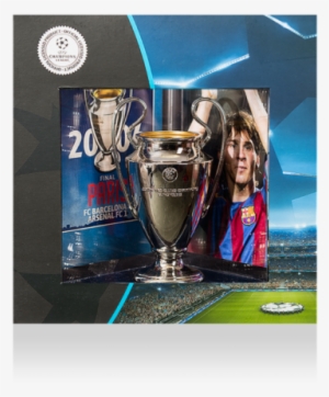 Lionel Messi Signed Barcelona Uefa 2006 Replica Trophy - Real Madrid Ucl Trophy Replica