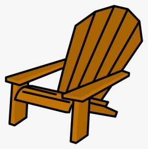 Lounging Deck Chair - Wooden Beach Chair Clipart