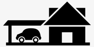 Big House With Car Garage Comments - House And Car Png