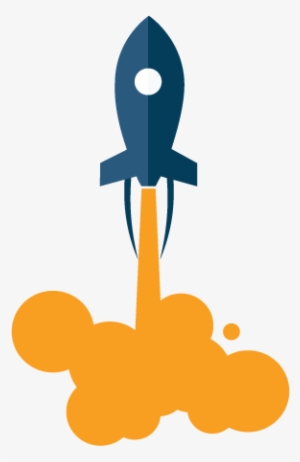 Are You Ready To Reach New Heights In Your Business - Flat Design Rocket Ship Vector
