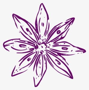Purple Flower Clipart Purple Leave - Purple Flower Designs Png