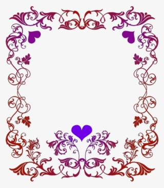 Girly Border Png File - Valentines Day Border Clip Art