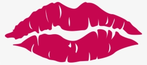 Red Cartoon Lips Clip Art - Cartoon Lipstick Kiss Png
