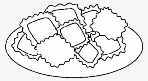 Ravioli Coloring Page - Pasta Colouring Pages