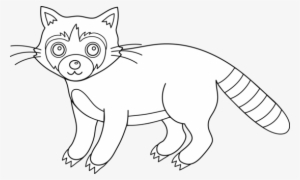Colorable Raccoon Free Clip Art - Raccoon Clipart Black And White