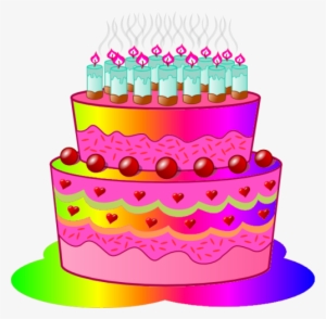 2099395720 Cute Happy Birthday Cake Clipart - Tarjetas De Cumpleaños Para Valentina