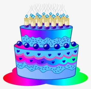 Cake Clipart Transparent Background - Blue Birthday Cake Clip Art