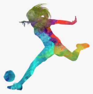 Bleed Area May Not Be Visible - Watercolor Soccer Player Girl