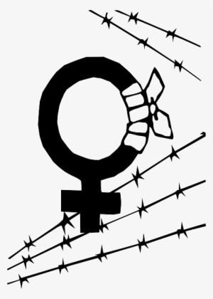 Black, Injured, Symbol, Women, Barbed Wire - Illustration