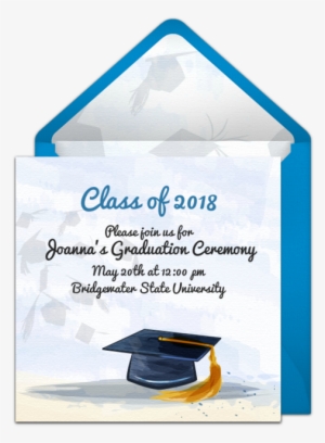 Watercolor Graduation Cap Online Invitation - Boat