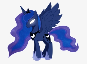 Fanmade Luna Staring With Glowing Eyes - My Little Pony Princess Luna Angry