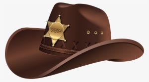 Hat Clipart Png Banner Black And White Library - Sheriff Hat Transparent Background
