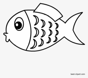 Free Black And White Fish Png Clip Art Image - Fish Black And White Transparent Clipart