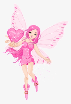 This Graphics Is Cartoon Pink Butterfly Fairy Pattern - Love Fairy