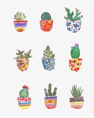 Graphic Royalty Free Library Cactaceae Painting Art - Gouache Cactus