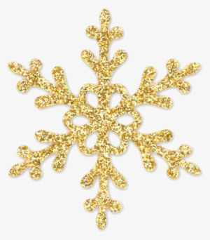 Visit - Gold Glitter Snowflake Png