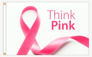 think pink ribbon flag - pink ribbon