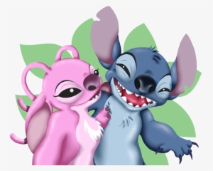 Jpg Transparent Download And Angel By Bakameganekko - Stitch And Angel Png