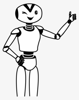 Drawing Robot Thumb Signal Computer Icons Droide - Thumbs Up Robot