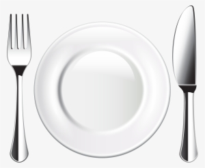 Plate Knife And Fork Png Clipart - Plate And Fork Png