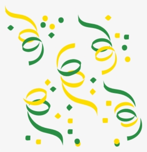 Graduation Clipart Confetti - Green And Yellow Confetti