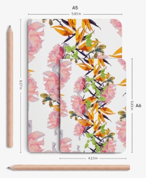 Dailyobjects Lush Watercolor Florals A5 Notebook Plain - Lily