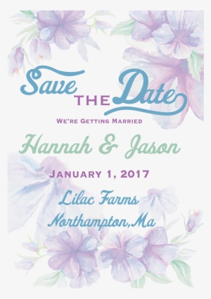 Hannah And Jason's Watercolor Save The Date Invitation - Hangar 1 Vodka
