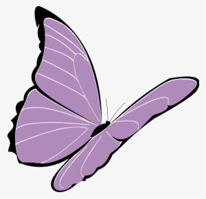 Violet Clipart Purple - Purple Butterfly Png