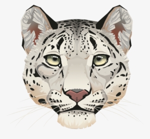 Leopard Face Png Background Image - Snow Leopard Stickers