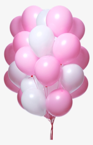 Pink Balloon Transparent Png - Pink And White Balloons Transparent