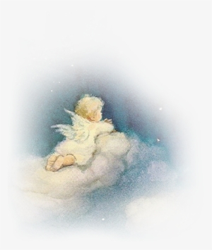 Ange Sur Un Nuage - Ring * Dreamy Angel Angel Fairy Prussian Blue, White