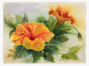 Yellow Hibiscus - Watercolor Painting