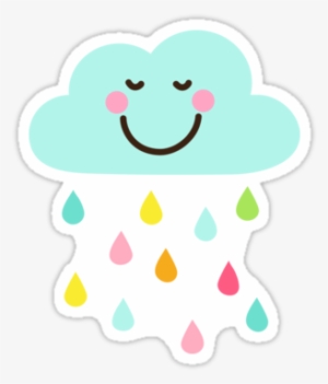 Raindrops Clipart Happy - Happy Cloud With Raindrops