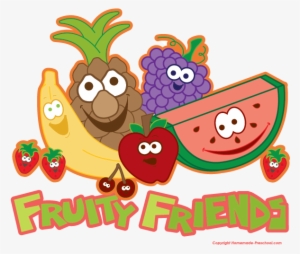 Fruit Clip Art - Fruity Friends