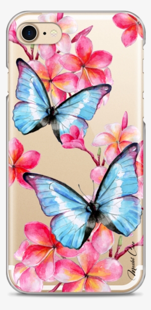 Coque Iphone 7/8 Blue Watercolor Butterflies - Iphone 7
