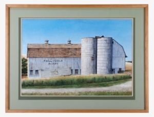 Todd Persche “fall-gold Acres” Watercolor Painting - Picture Frame