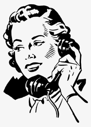 Telephone Clipart Old Style - Woman Talking On Phone Clipart