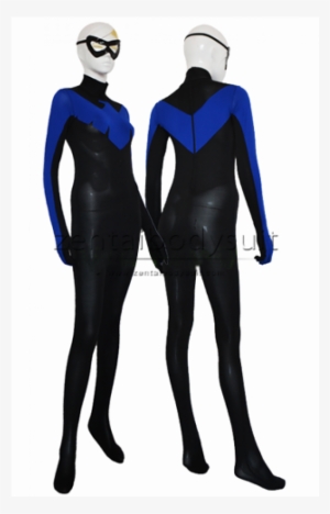 Custom Nightwing Costume - Black And Blue Bodysuit