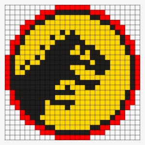 Jurassic Park Logo Perler Bead Pattern / Bead Sprite - Jurassic World Hama Beads