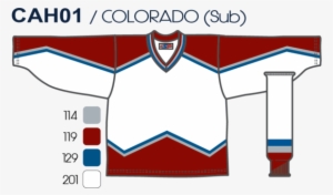 Sp Apparel League Series Colorado Avalanche White Sublimated - Ice Hockey