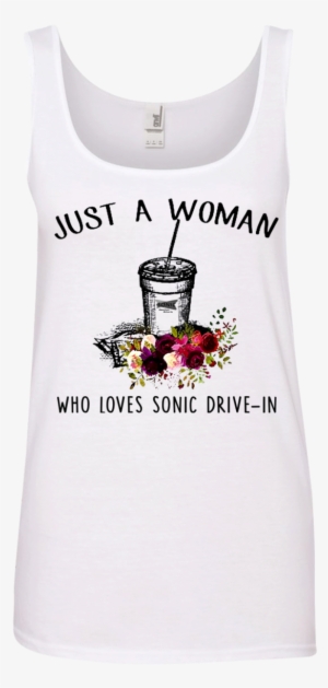 Just A Woman Who Loves Sonic Drive-in T Shirt Hoodie - Active Tank