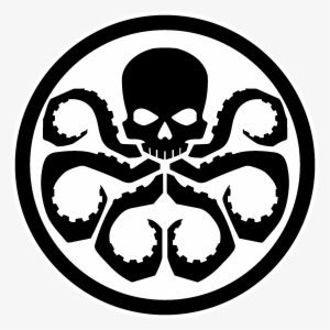 Avengers Drawing Black And White - Hydra Logo Transparent