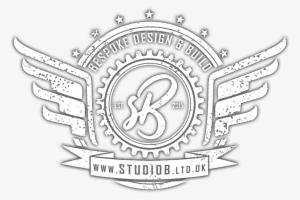 V2 Vintage Logo With Effects White