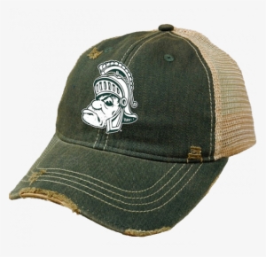 Michigan State Spartans Tea Washed Snap Back Trucker - Michigan State Spartans Throwback Flag