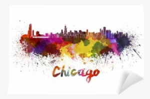 Poster: Chicago- Watercolors Inundation, 30x61cm. Poster