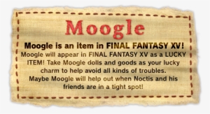 Moogle Will Appear In Final Fantasy Xv As A Lucky Item - Label