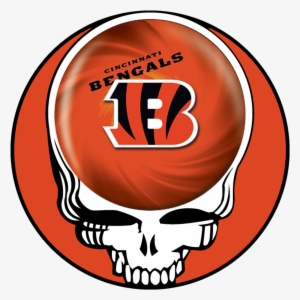 Cincinnati Bengals Skull Logo Iron On Transfers - Grateful Dead Steal Your Face
