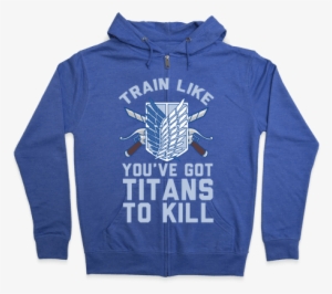 Titans To Kill Zip Hoodie - Attack On Titan Hd Shirt Design